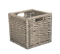 Red Hamper Wooden Framed Split Willow Storage Basket - Large