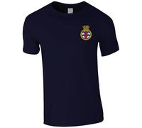 Red Hand of Ulster Battle of The Boyne Embroidered Men's T-Shirt - Northern Ireland T Shirt Embroidery (UK, Alpha, XL, Regular, Regular, Navy)