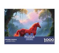 Red Hare, 1000-piece Jigsaw Puzzle, Enjoyable Challenge for Quiet Evenings, Perfect As A Thoughtful Gift, Suitable for Ages 12+, Horse, 38x26cm/1000pcs