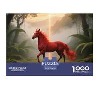 Red Hare, 1000-piece Puzzle Set, Creative And Rewarding Entertainment, Ideal for Gifting Or Art Display, Suitable for Ages 14+, Horse, 70x50cm/1000pcs