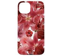 Red Hawaii Hibiscus Tiger Lily Flowers Tropical Summer Case for iPhone 15 Plus