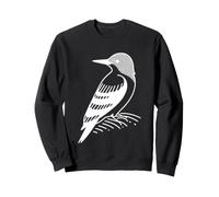 Red-Headed Woodpecker Line Art Birdwatcher Sweatshirt