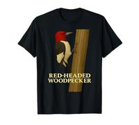Red-Headed Woodpecker Tee: Cool Bird Nature Lover Design T-Shirt