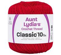 Red Heart 154-494 Crochet, Cotton Classic Size 10, Victory Red