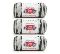 Red Heart All in ONE Flower Power Black Dahlia Yarn - 3 Pack of 8.8oz/250g - 100% Acrylic - #4 Worsted (Medium) - 440 Yards - Knitting/Crochet