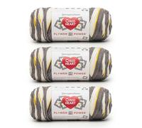 Red Heart All in ONE Flower Power Daisy do Yarn - 3 Pack of 8.8oz/250g - 100% Acrylic - #4 Worsted (Medium) - 440 Yards - Knitting/Crochet