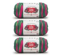 Red Heart All in ONE Flower Power Hyacinth Bucket Yarn - 3 Pack of 8.8oz/250g - 100% Acrylic - #4 Worsted (Medium) - 440 Yards - Knitting/Crochet