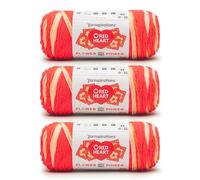 Red Heart All in ONE Flower Power red hot Phlox Yarn - 3 Pack of 8.8oz/250g - 100% Acrylic - #4 Worsted (Medium) - 440 Yards - Knitting/Crochet