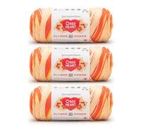 Red Heart All in ONE Flower Power Rosy Disposition Yarn - 3 Pack of 8.8oz/250g - 100% Acrylic - #4 Worsted (Medium) - 440 Yards - Knitting/Crochet