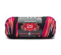 Red Heart All in One Granny Square-Black - Carnation Code