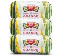 Red Heart All in One Granny Square Grande Topnotch Yarn - 3 Pack of 250g/8.8oz - 100% Acrylic - #4 Worsted (Medium) - 440 Yards - Knitting/Crochet