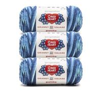 Red Heart All in One Granny Square Petite Flip Side Yarn - 3 Pack of 250g/8.8oz - 100% Acrylic - #4 Worsted (Medium) - 440 Yards - Knitting/Crochet