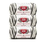 Red Heart All in One Granny Square Petite Newsie Yarn - 3 Pack of 250g/8.8oz - 100% Acrylic - #4 Worsted (Medium) - 440 Yards - Knitting/Crochet