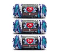 Red Heart All in One Granny Square Soft White - Amethyst Yarn - 3 Pack of 250g/8.8oz - 100% Acrylic - #4 Worsted (Medium) - 381m/417Yards - for Knitting, Crochet and Amigurumi