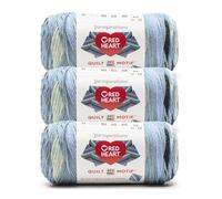 Red Heart All in One Quilt Motif Classic Yarn - 3 Pack of 250g/8.8oz - 100% Acrylic - #4 Worsted (Medium) - 440 Yards - Knitting/Crochet