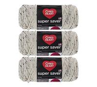 Red Heart Bulk Buy Super Saver Yarn (3-Pack) (Aran Fleck)