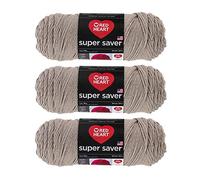 Red Heart Bulk Buy Super Saver Yarn (3-Pack) Oatmeal E300-326