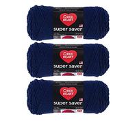 Red Heart Bulk Buy Super Saver Yarn (3-Pack) (Soft Navy)