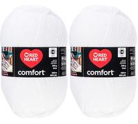RED HEART Comfort Shimmers Yarn, White Opal (Pack of 2)