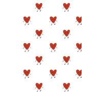 Red Heart Doodle Lined Notebook - Valentine’s Day College Ruled Journal for Writing, Notes & Daily Planning, Cute Romantic Gift for School, Work & Love Notes