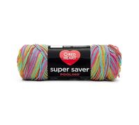 RED HEART E300P.8536 Super Saver Yarn, Pooling-Papaya