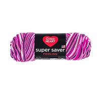 RED HEART E300P.8751 Super Saver Yarn, Berry Pooling