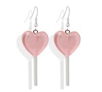 Red Heart Earrings for Women Valentines Day Gifts for Her Rhinestone Love Heart Dangle Earrings Jewelry Valentines Day Accessories Outfit for Women, Metal, No Gemstone