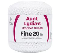 Red Heart Extra Fine Crochet - 3 Pack of 400y/365m - White