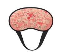 Red Heart Flowers Blackout Sleep Mask,Soft Polyester, Anti-Light, Stylish,Suitable for Men and Women,for Daily Work and Outdoor Travel.