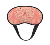 Red Heart Flowers It is a Black-Rimmed Eye mask. The Soft Eye mask can Improve Sleep Quality and is Suitable for Indoors, Outdoors and Traveling.