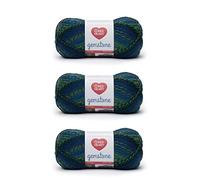 Red Heart Gemstone Yarn, 3 Pack, Emerald 3 Count