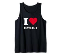 Red Heart I Love Australia Tank Top
