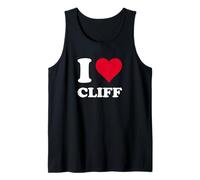 Red Heart I Love Cliff Tank Top