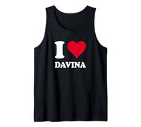 Red Heart I Love Davina Tank Top