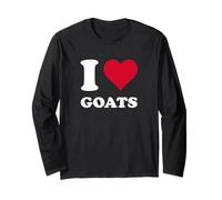 Red Heart I Love Goats Long Sleeve T-Shirt