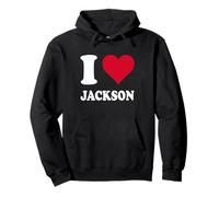 Red Heart I Love Jackson Pullover Hoodie