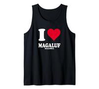 Red Heart I Love Magaluf Tank Top