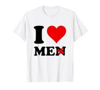 Red Heart I Love No Men I Love Mich T-Shirt