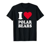 Red Heart I Love Polar Bears T-Shirt