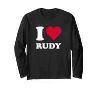 Red Heart I Love Rudy Long Sleeve T-Shirt