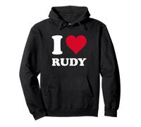 Red Heart I Love Rudy Pullover Hoodie