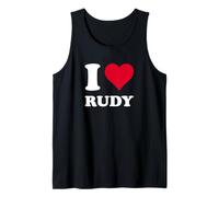 Red Heart I Love Rudy Tank Top