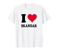 Red Heart I Love Scandar T-Shirt