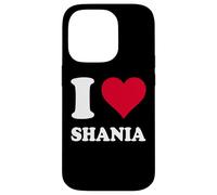 Red Heart I Love Shania Case for iPhone 14 Pro