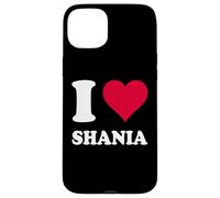 Red Heart I Love Shania Case for iPhone 15 Plus