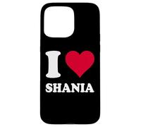 Red Heart I Love Shania Case for iPhone 15 Pro Max