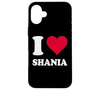 Red Heart I Love Shania Case for iPhone 16 Plus
