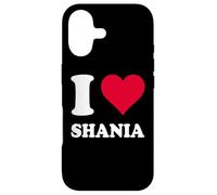 Red Heart I Love Shania Case for iPhone 17