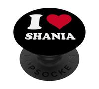 Red Heart I Love Shania PopSockets Adhesive PopGrip