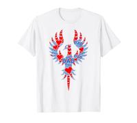 Red Heart Love Blue Dad - Phoenix Bird Daddy Father's Day T-Shirt